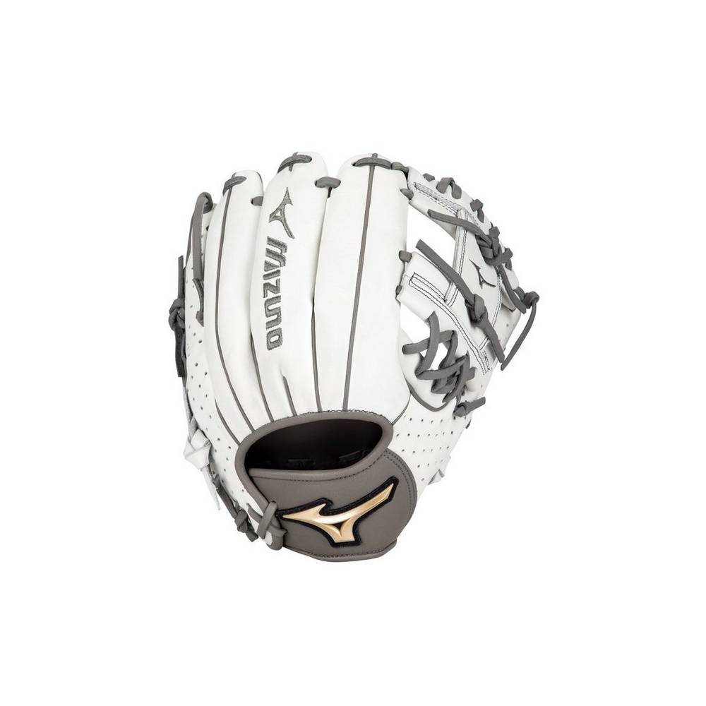 Guantes Mizuno Prime Elite Infield Fastpitch 11.5" Mujer Blancas/Gris Outlet RTVP-74013